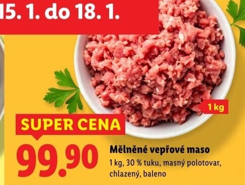 Maso mělněné vepřové