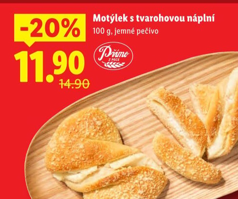 Pečivo motýlek s náplní