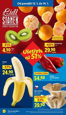 akční leták Lidl 12.1.2026-14.1.2026