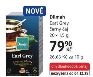 Čaj černý Earl Grey Dilmah