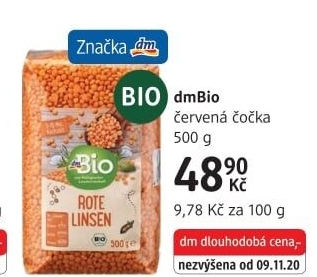 Čočka červená dm Bio