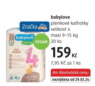 Pleny dětské Babylove Nature Pants
