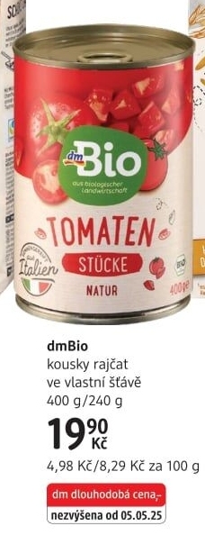 Rajčata krájená dm Bio