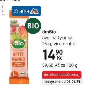 Tyčinka ovocnádm Bio