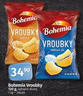 Chipsy Vroubky Bohemia Chips