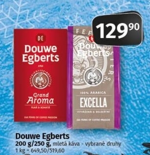 Mleté kávy Douwe Egberts