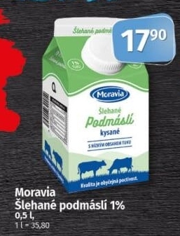 Nápoj podmáslí šlehané kysané Moravia