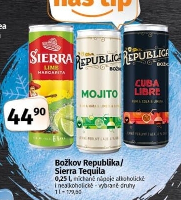 Nápoje míchané Republica Božkov