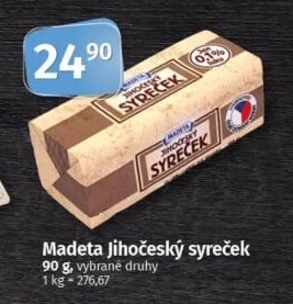 Sýr Syreček Jihočeský Madeta