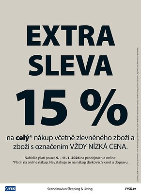 akční leták Jysk 12.1.2026-3.2.2026