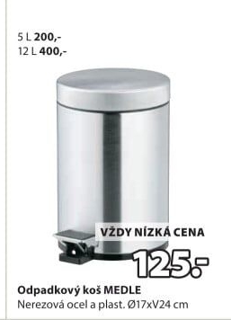 Nerezový odpadkový koš