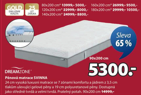 Pěnová matrace Svinna GF91 VT Dreamzone