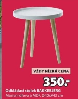 Stolek odkládací Bakkebjerg
