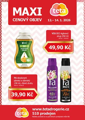 akční leták Teta drogerie 12.1.2026-14.1.2026