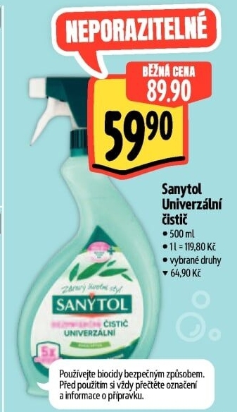 Dezinfekční univerzální čistič ve spreji Sanytol