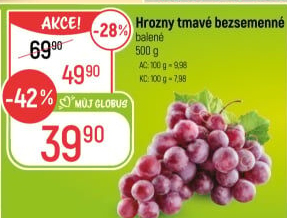 Hrozny tmavé bezsemenné