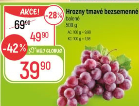 Hrozny tmavé bezsemenné