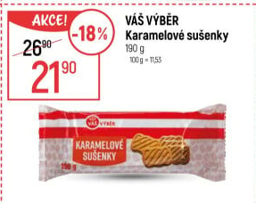 Karamelové sušenky Váš Výběr