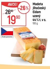 Sýr Eidam uzený 44% Jihočeský Madeta
