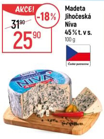 Sýr Niva Jihočeská 45% Madeta