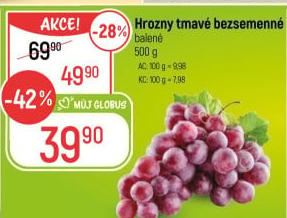 Hrozny tmavé bezsemenné