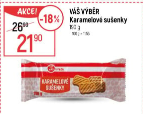 Karamelové sušenky Váš Výběr
