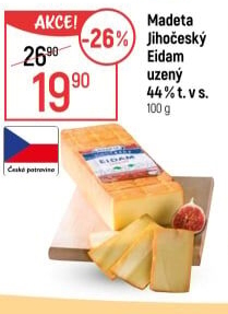 Sýr Eidam uzený 44% Jihočeský Madeta