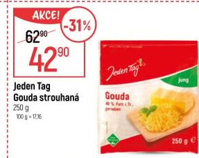 Sýr Gouda strouhaná Jeden Tag