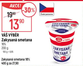 Zakysaná smetana 16% Váš Výběr