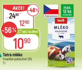 Mléko trvanlivé Tatra - 1,5% polotučné