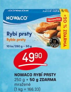 Rybí prsty předsmažené mražené Nowaco