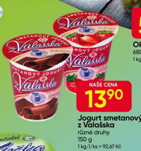 Jogurt smetanový ochucený z Valašska Mlékárna Valašské Meziříčí