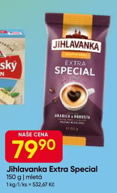 Mletá káva extra speciál Jihlavanka