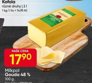 Sýr Gouda 48% Zlatý sýr Milkpol