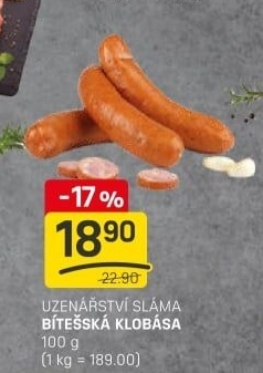 Klobáska bítešská Sláma