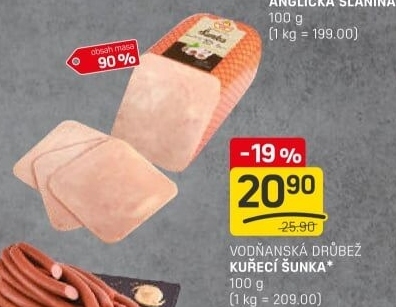 Kuřecí šunka bez éček Vodňanská drůbež