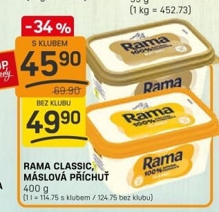 Margarín máslová příchuť Rama