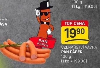 Pan párek Uzenářství Vávra