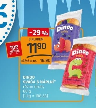 Pečivo Sváča s náplní Dinoo
