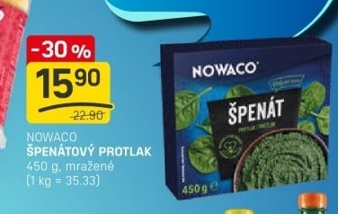 Špenátový protlak mražený Nowaco