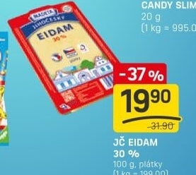 Sýr Eidam Jihočeský 30% Madeta