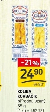 Sýr korbáčik Koliba Bystřice pod Hostýnem