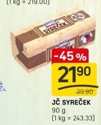 Sýr Syreček Jihočeský Madeta