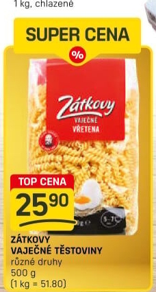 Těstoviny vaječné Zátkovy