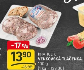 Tlačenka venkovská Krahulík