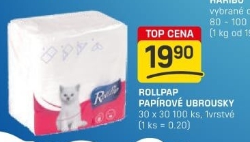 Ubrousky papírové 1vrstvé Rollpap