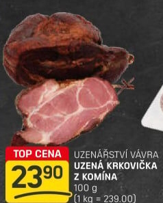 Uzená krkovička z komína Uzenářství Vávra