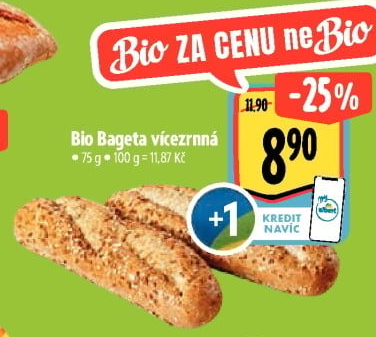 Bageta vícezrnná bio