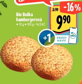 Bulka na hamburger bio