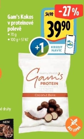 Kokos v proteinové polevě Gam'